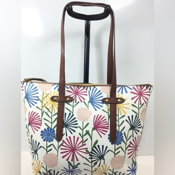 Fossil Felicity Satchel Crossbody Shoulder Bag Spring Bouquet and Wallet - Picture 4 of 9